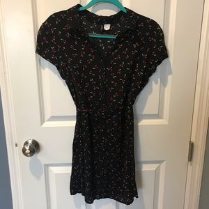 Black dress with cherries on it